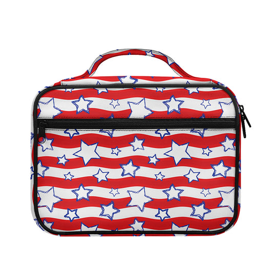 Fourth of July USA Star Pattern Print Briefcase Bible Bag