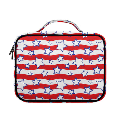 Fourth of July USA Star Pattern Print Briefcase Bible Bag