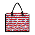 Fourth of July USA Star Pattern Print Canvas Tote Bag