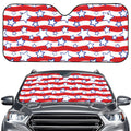 Fourth of July USA Star Pattern Print Car Windshield Sun Shade