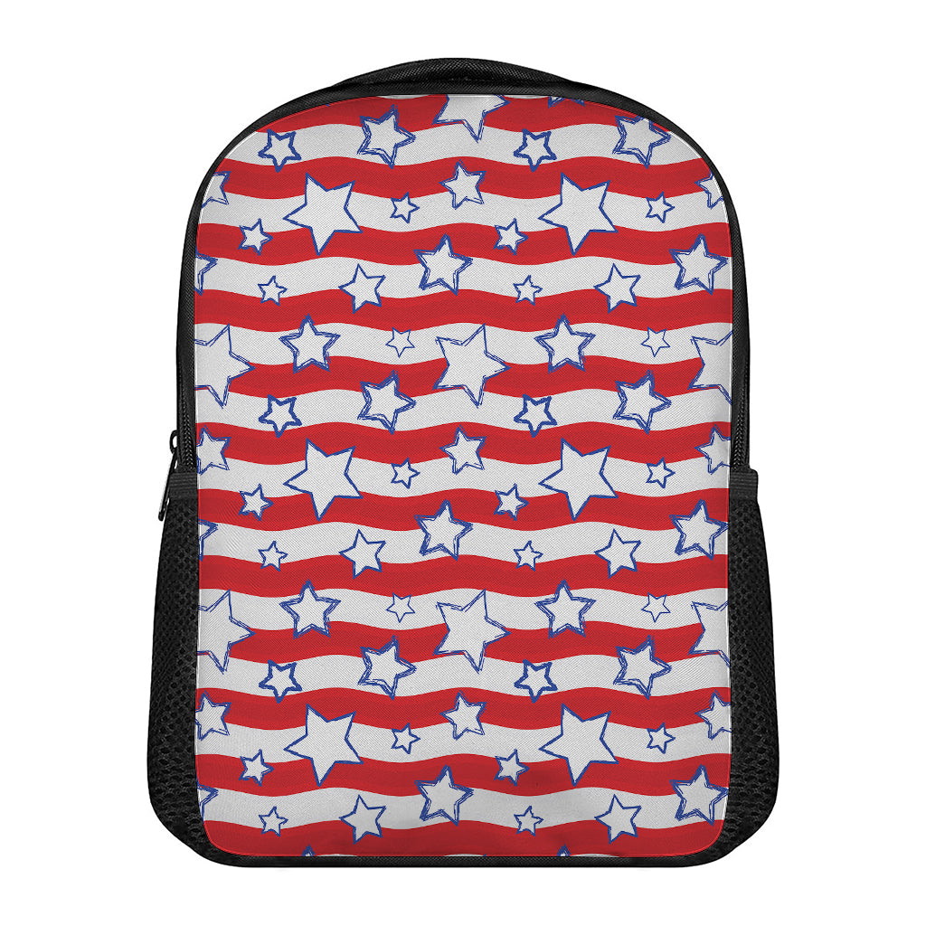 Fourth of July USA Star Pattern Print Casual Backpack