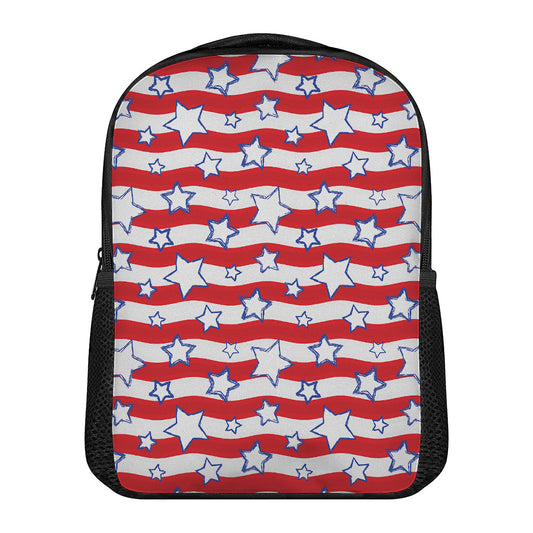 Fourth of July USA Star Pattern Print Casual Backpack