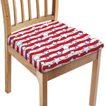 Fourth of July USA Star Pattern Print Chair Cushion Cover