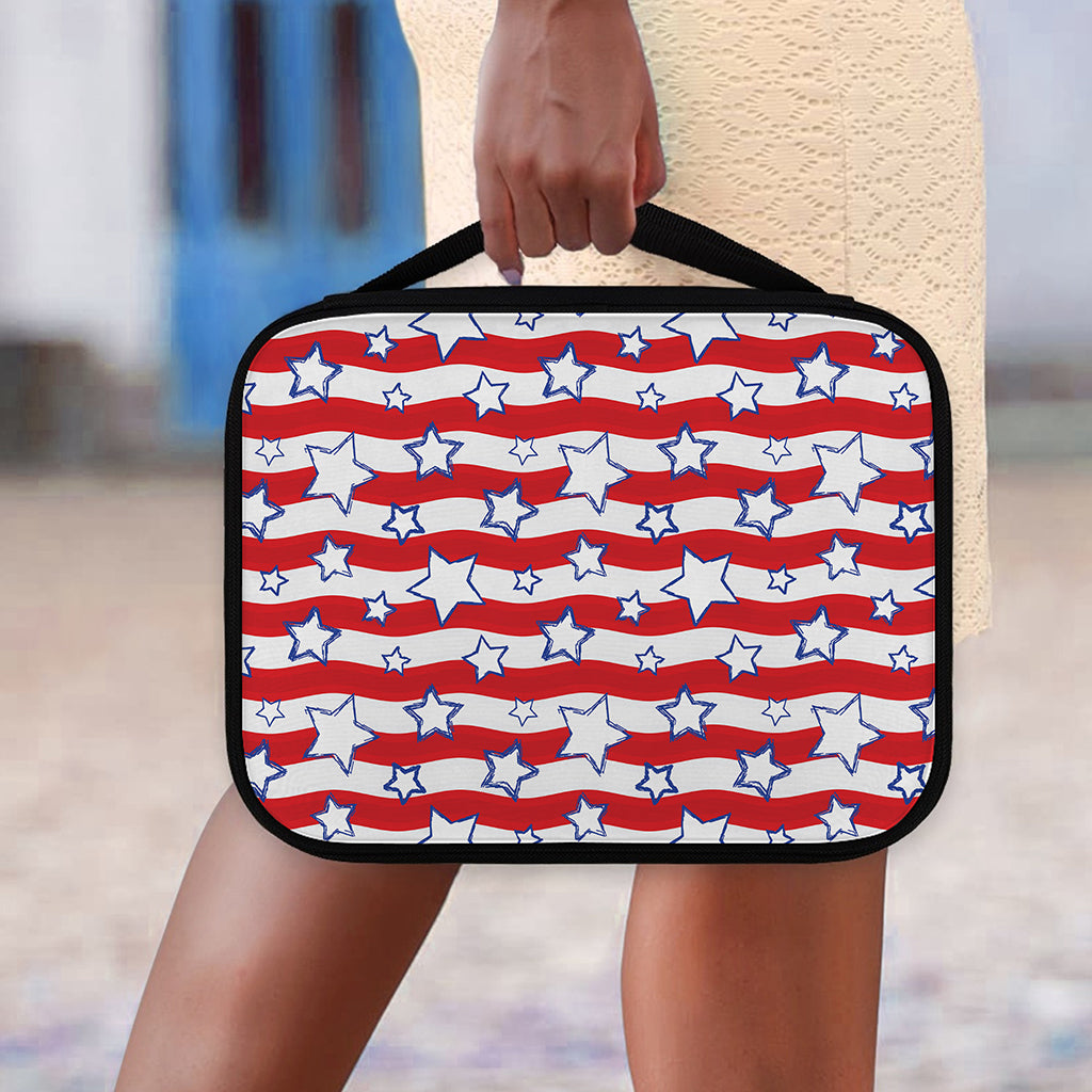 Fourth of July USA Star Pattern Print Classic Bible Case
