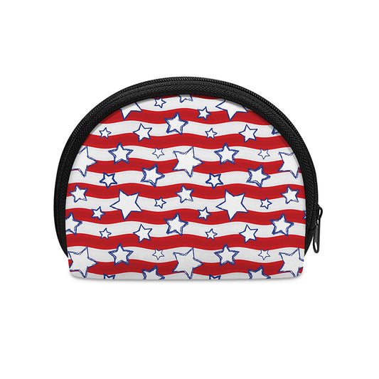 Fourth of July USA Star Pattern Print Coin Purse