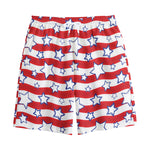 Fourth of July USA Star Pattern Print Cotton Shorts
