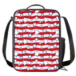 Fourth of July USA Star Pattern Print Crossbody Lunch Bag