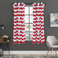 Fourth of July USA Star Pattern Print Grommet Curtain Panels