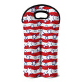 Fourth of July USA Star Pattern Print Double Neoprene Wine Tote