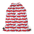 Fourth of July USA Star Pattern Print Drawstring Bag