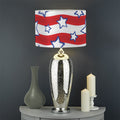 Fourth of July USA Star Pattern Print Drum Lamp Shade