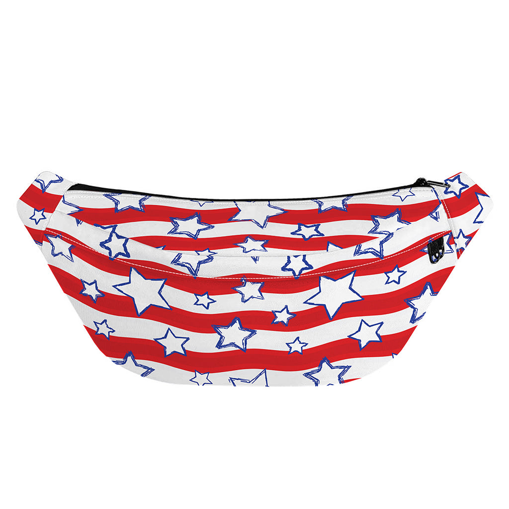 Fourth of July USA Star Pattern Print Fanny Pack