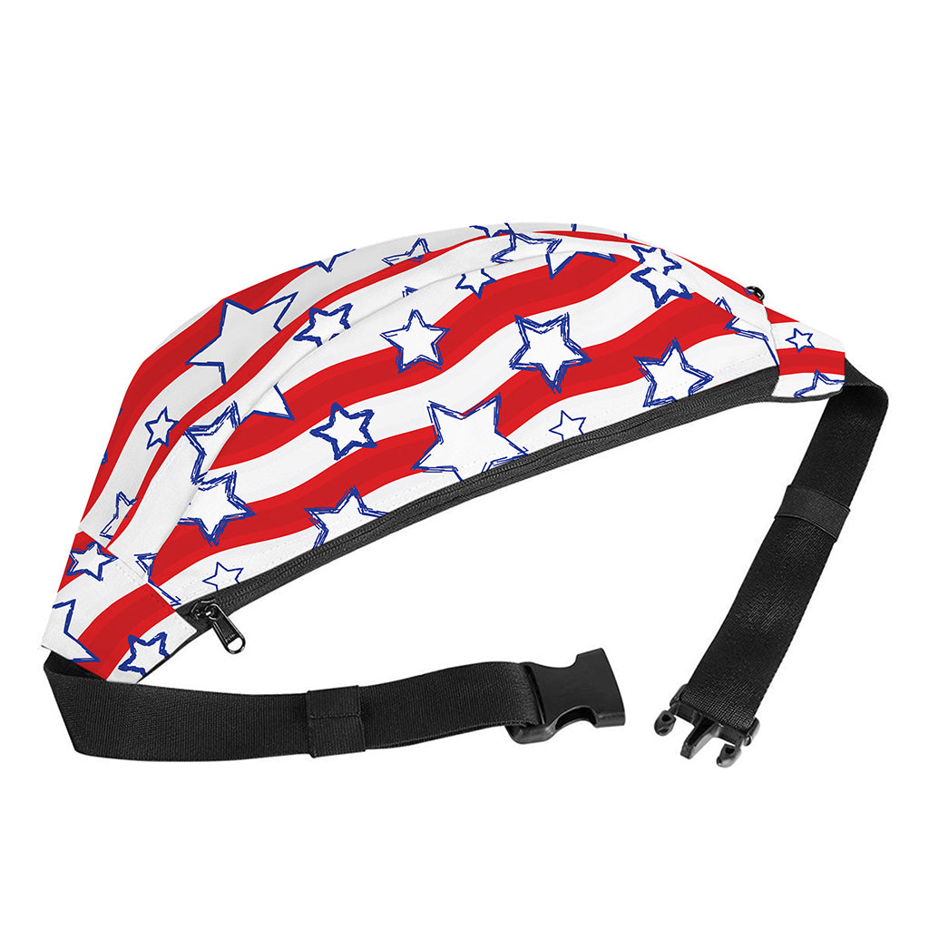 Fourth of July USA Star Pattern Print Fanny Pack