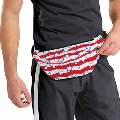 Fourth of July USA Star Pattern Print Fanny Pack