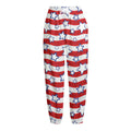 Fourth of July USA Star Pattern Print Fleece Lined Knit Pants