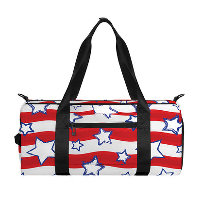 Fourth of July USA Star Pattern Print Gym Bag