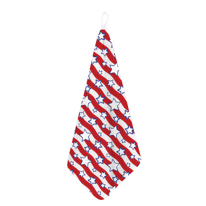 Fourth of July USA Star Pattern Print Hand Towel