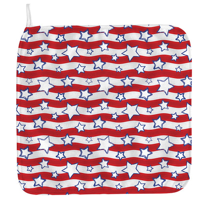 Fourth of July USA Star Pattern Print Hand Towel