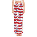 Fourth of July USA Star Pattern Print High Slit Maxi Skirt