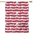 Fourth of July USA Star Pattern Print House Flag