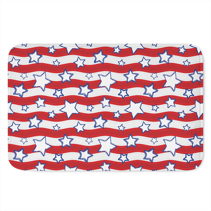 Fourth of July USA Star Pattern Print Indoor Door Mat