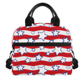 Fourth of July USA Star Pattern Print Insulated Lunch Bag