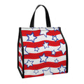 Fourth of July USA Star Pattern Print Insulated Lunch Tote