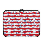 Fourth of July USA Star Pattern Print Laptop Sleeve
