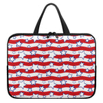 Fourth of July USA Star Pattern Print Laptop Sleeve With Handle