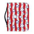 Fourth of July USA Star Pattern Print Leather Bible Cover