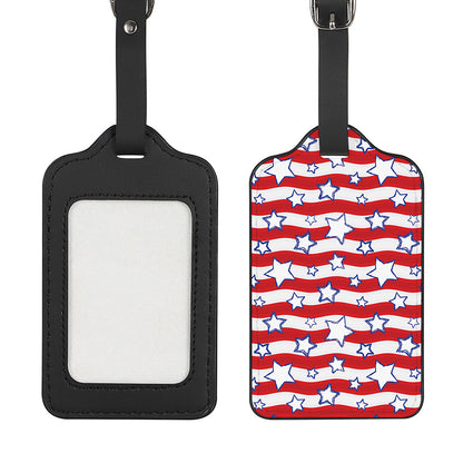 Fourth of July USA Star Pattern Print Luggage Tag