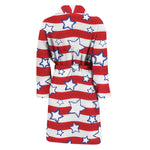 Fourth of July USA Star Pattern Print Men's Bathrobe