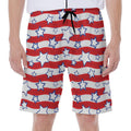 Fourth of July USA Star Pattern Print Men's Beach Shorts
