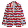 Fourth of July USA Star Pattern Print Men's Blazer