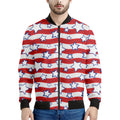 Fourth of July USA Star Pattern Print Men's Bomber Jacket