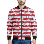 Fourth of July USA Star Pattern Print Men's Bomber Jacket