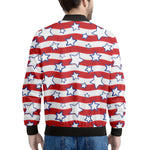 Fourth of July USA Star Pattern Print Men's Bomber Jacket