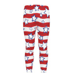 Fourth of July USA Star Pattern Print Men's leggings