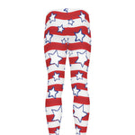Fourth of July USA Star Pattern Print Men's leggings
