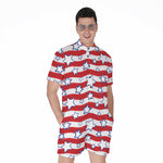 Fourth of July USA Star Pattern Print Men's Rompers