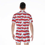 Fourth of July USA Star Pattern Print Men's Rompers