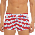 Fourth of July USA Star Pattern Print Men's Short Boxer Briefs