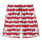 Fourth of July USA Star Pattern Print Men's Swim Trunks