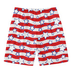 Fourth of July USA Star Pattern Print Men's Swim Trunks