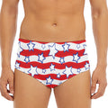 Fourth of July USA Star Pattern Print Men's Triangle Swim Briefs