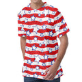 Fourth of July USA Star Pattern Print Men's Velvet T-Shirt