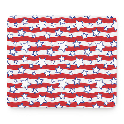 Fourth of July USA Star Pattern Print Mouse Pad