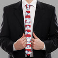 Fourth of July USA Star Pattern Print Necktie