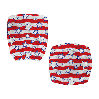 Fourth of July USA Star Pattern Print Office Chair Cover