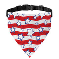 Fourth of July USA Star Pattern Print Over The Collar Dog Bandana